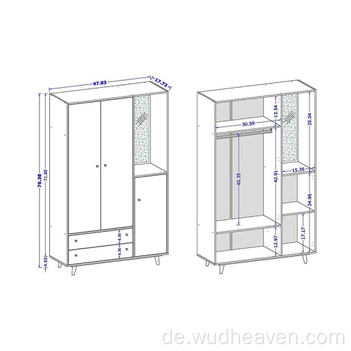 Schlafzimmer Schrank Holz Kleiderschrank Moderner Schrank für Schlafzimmer